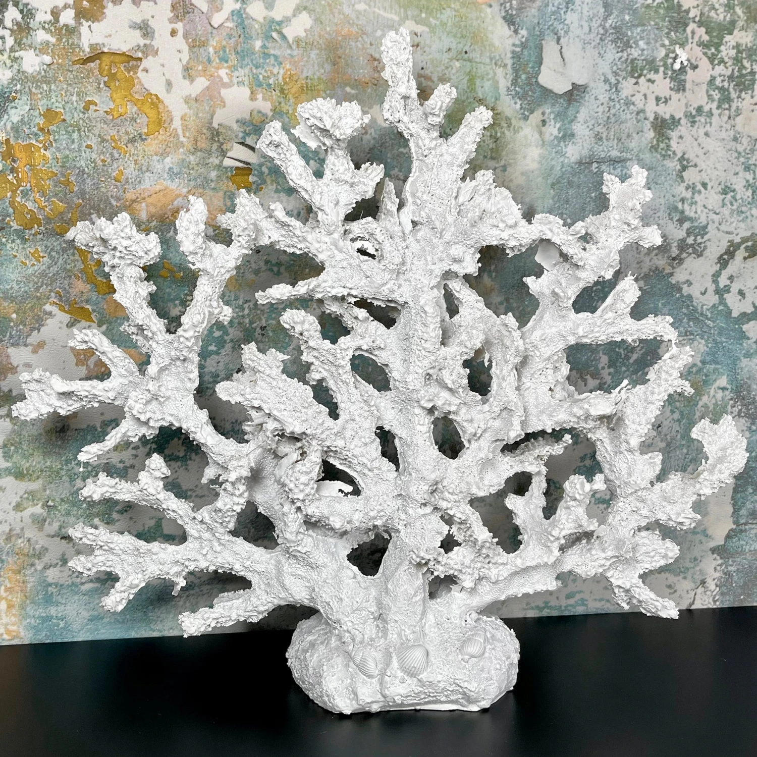 White Resin Fire Coral Sculpture 5 White Resin Fire Coral Sculpture - Image 5