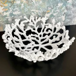 Large White Coral Bowl
