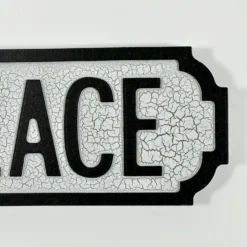 Crackled Prosecco Palace Street Sign -Home Decoration IMG E5285