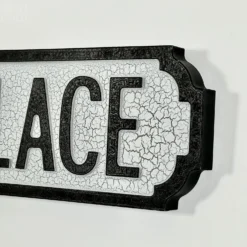 Crackled Prosecco Palace Street Sign -Home Decoration IMG E5286