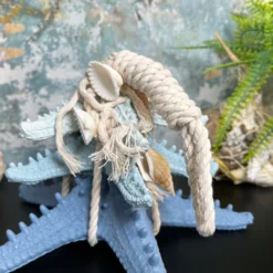 Blue & White Starfish In Rope Ornament 10 Blue & White Starfish In Rope Ornament -Home Decoration IMG E5301