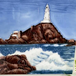 Lighthouse Island Ceramic Art Tile 8x8" -Home Decoration IMG E5350