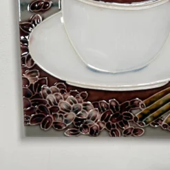 Coffee Beans Ceramic Art Tile 8x8" 7 Coffee Beans Ceramic Art Tile 8x8" -Home Decoration IMG E5369