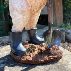 Pig With Spade Garden Sculpture -Home Decoration IMG E5733 edited7