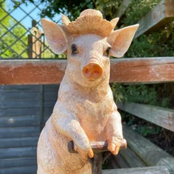 Pig With Spade Garden Sculpture -Home Decoration IMG E5734 edited8