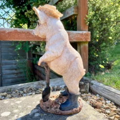 Pig With Spade Garden Sculpture -Home Decoration IMG E5735 edited9