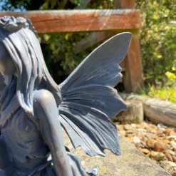 Bronze Sitting Flower Fairy Ornament -Home Decoration IMG E5864 edited120