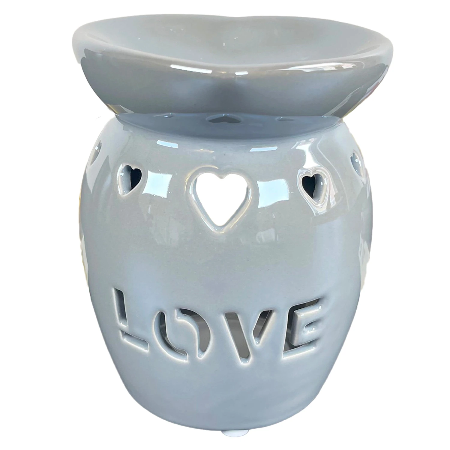 Love Stensil Grey Wax Melt Burner 6 Love Stensil Grey Wax Melt Burner - Image 6