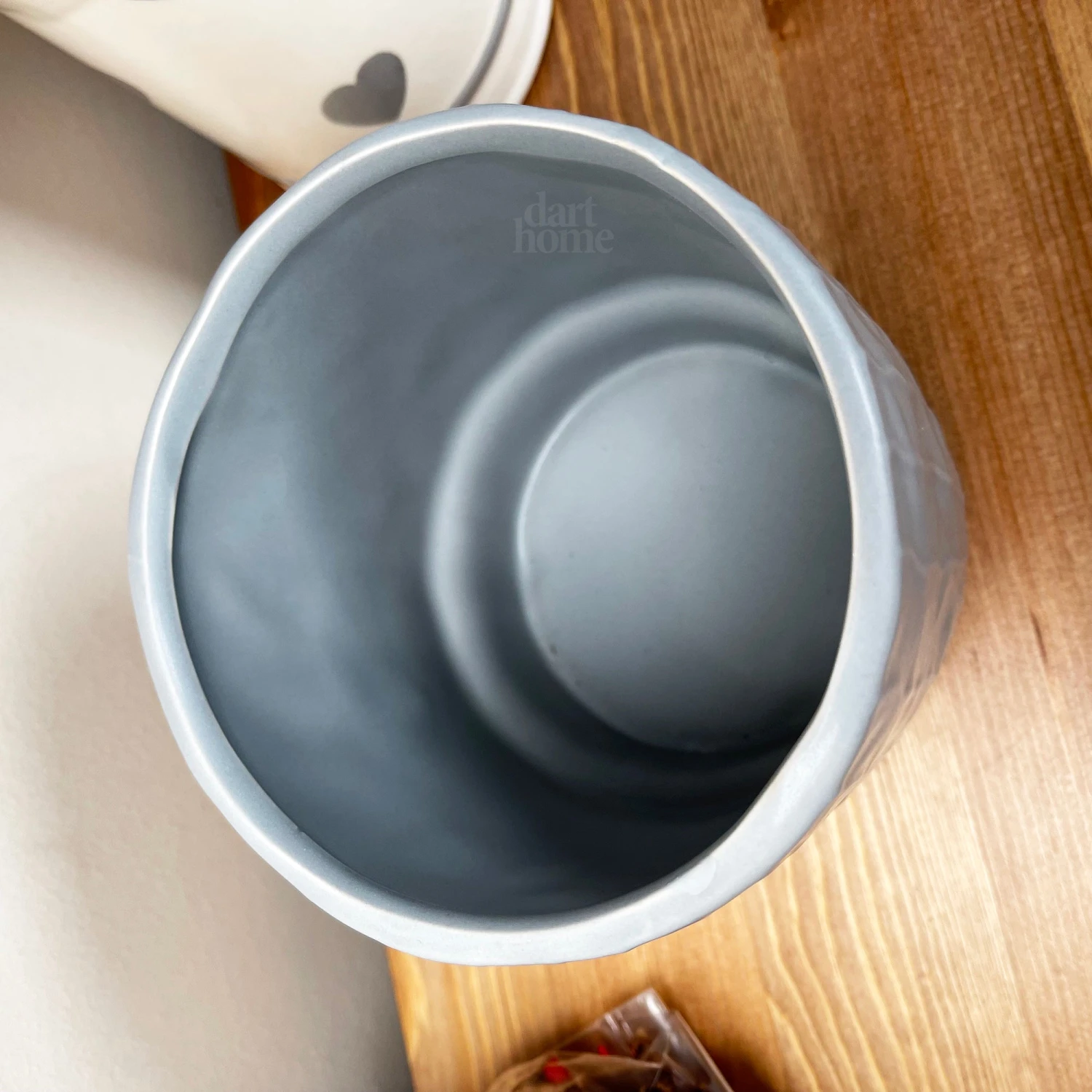 Striped Pastel Grey Pot Cover 2 Striped Pastel Grey Pot Cover - Image 2