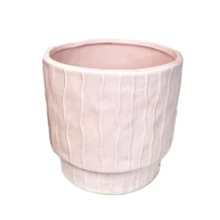 Striped Pastel Pink Pot Cover 8 Striped Pastel Pink Pot Cover -Home Decoration IMG E6233copy