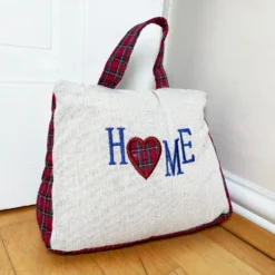 Tartan Red Home Doorstop -Home Decoration IMG E6342