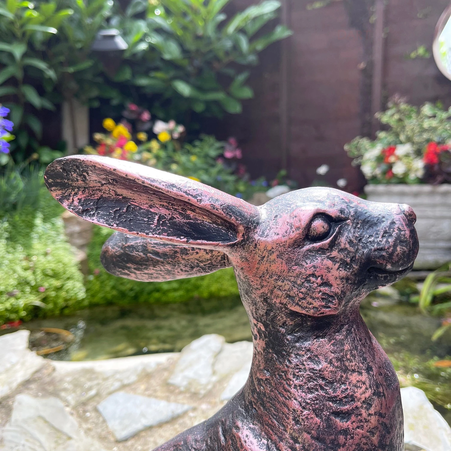 Bronze Garden Alert Hare Ornament 3 Bronze Garden Alert Hare Ornament - Image 3