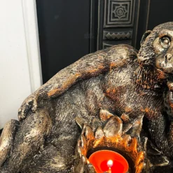Gold Lying Monkey Tealight Holder -Home Decoration IMG E6660