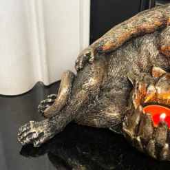 Gold Lying Monkey Tealight Holder -Home Decoration IMG E6661