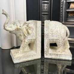 Set Of 2 Indian Elephant Bookends