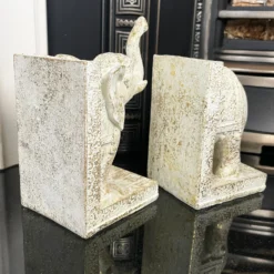 Set Of 2 Indian Elephant Bookends -Home Decoration IMG E6682