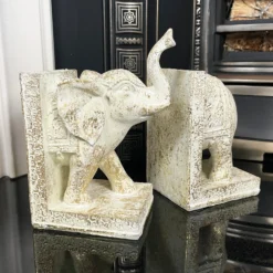 Set Of 2 Indian Elephant Bookends -Home Decoration IMG E6683