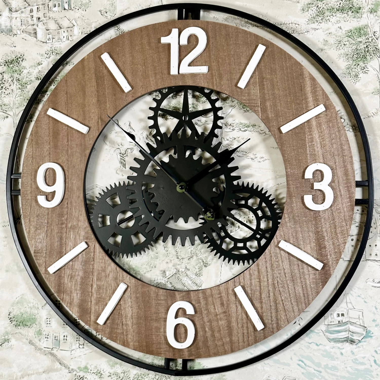 Industrial Cogs Wall Clock 1 Industrial Cogs Wall Clock