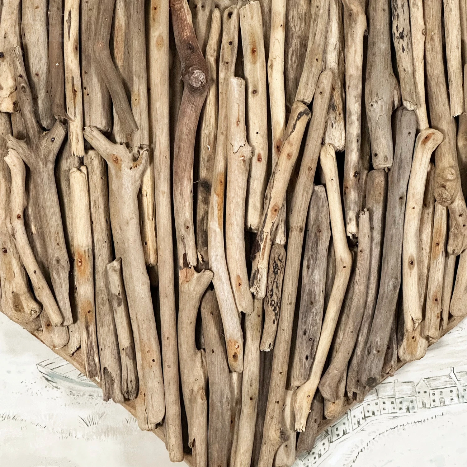 Large Driftwood Love Heart Sculpture 3 Large Driftwood Love Heart Sculpture - Image 3