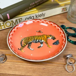 Round Peach Tiger Trinket Dish -Home Decoration IMG E6951 edited104
