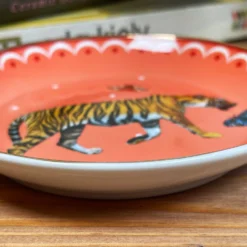Round Peach Tiger Trinket Dish -Home Decoration IMG E6954 edited107