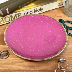 Pink & Speckled Gold Trinket Dish