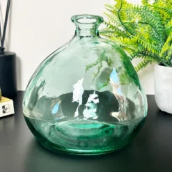 Recycled Glass Clear Bubble Vase -Home Decoration IMG E6983