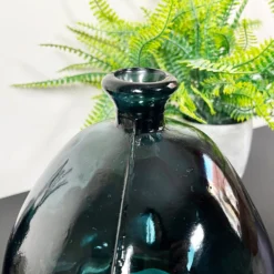 Recycled Glass Dark Blue Bubble Vase 9 Recycled Glass Dark Blue Bubble Vase -Home Decoration IMG E6990