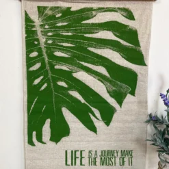 Fabric Palm Leaf Hanging Plaque -Home Decoration IMG E7012 edited162