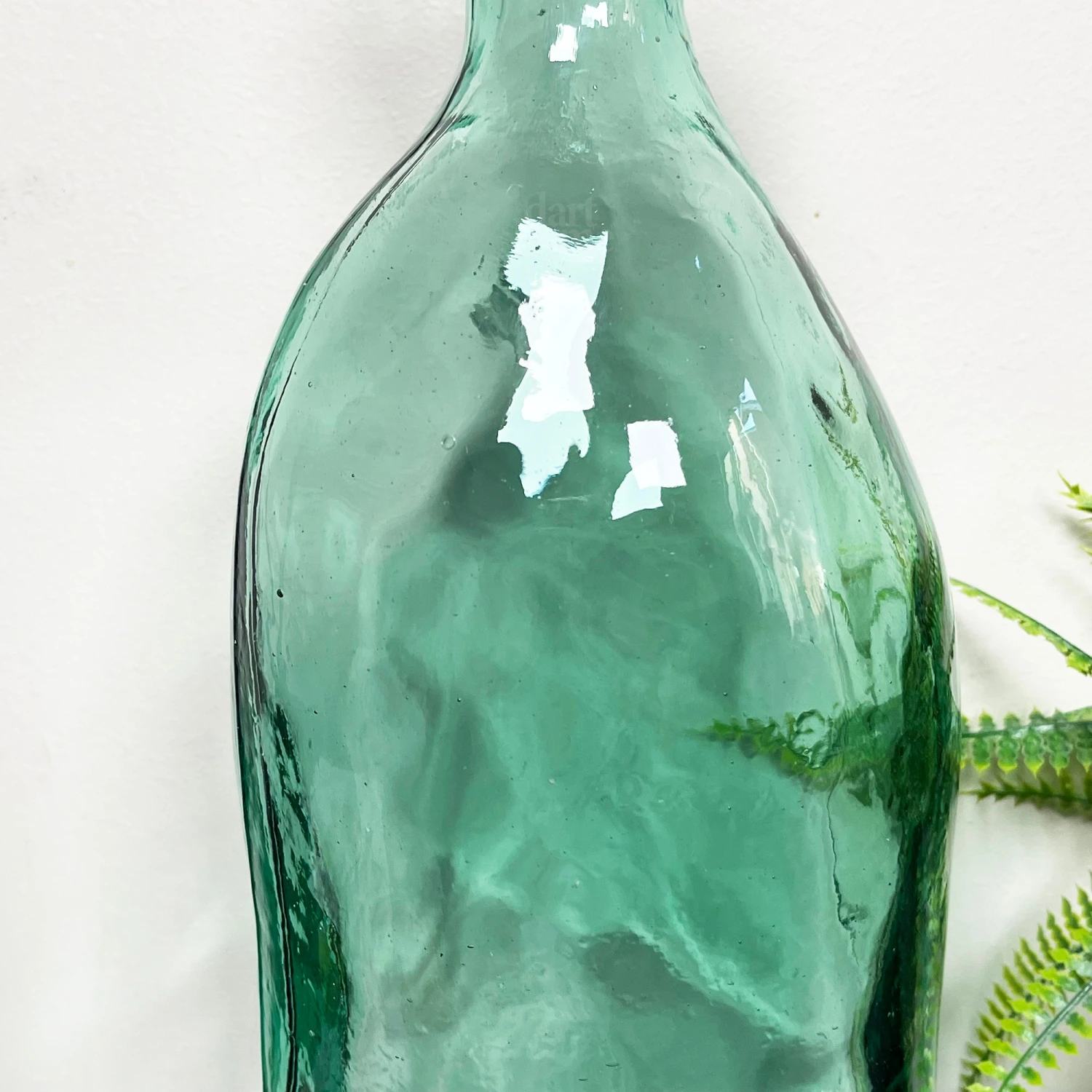 Recycled Glass Tall Bottle Vase 3 Recycled Glass Tall Bottle Vase - Image 3