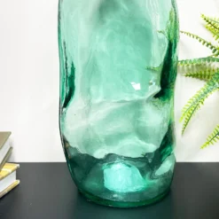 Recycled Glass Tall Bottle Vase 12 Recycled Glass Tall Bottle Vase -Home Decoration IMG E7024