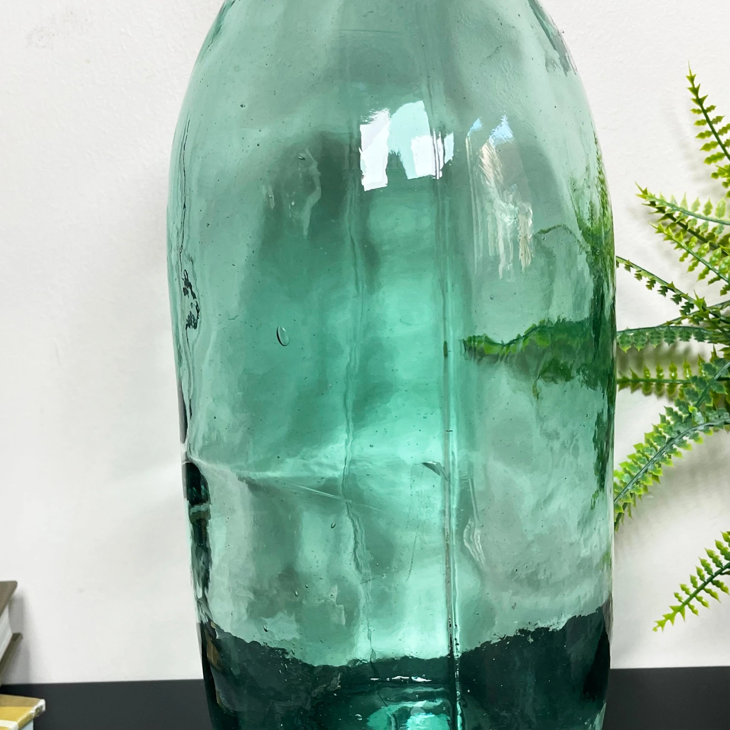 Recycled Glass Tall Bottle Vase 8 Recycled Glass Tall Bottle Vase - Image 8