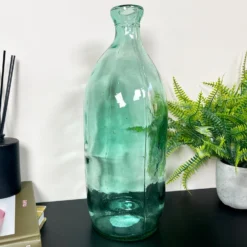 Recycled Glass Tall Bottle Vase 17 Recycled Glass Tall Bottle Vase -Home Decoration IMG E7029