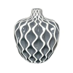 Grey Wave Pattern Serenity Vase -Home Decoration IMG E7056copy