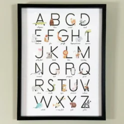 Animal Alphabet Learning Framed Print