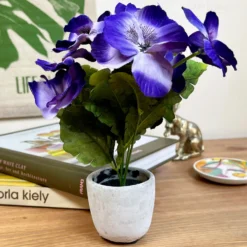 Artificial Purple Pansy In Pot 9 Artificial Purple Pansy In Pot -Home Decoration IMG E7062 edited208