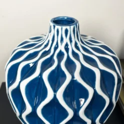 Blue Wave Pattern Serenity Vase -Home Decoration IMG E7065
