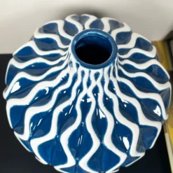 Blue Wave Pattern Serenity Vase -Home Decoration IMG E7066