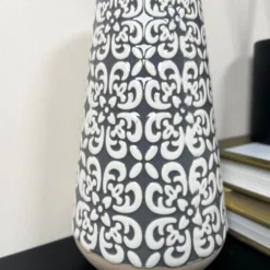 Grey Embossed Oval Serenity Vase 11 Grey Embossed Oval Serenity Vase -Home Decoration IMG E7076