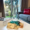 33cm Molten Glass Vase On Driftwood Stand