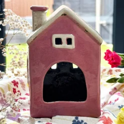 Pink Heart House Candle Holder 9 Pink Heart House Candle Holder -Home Decoration IMG E7334