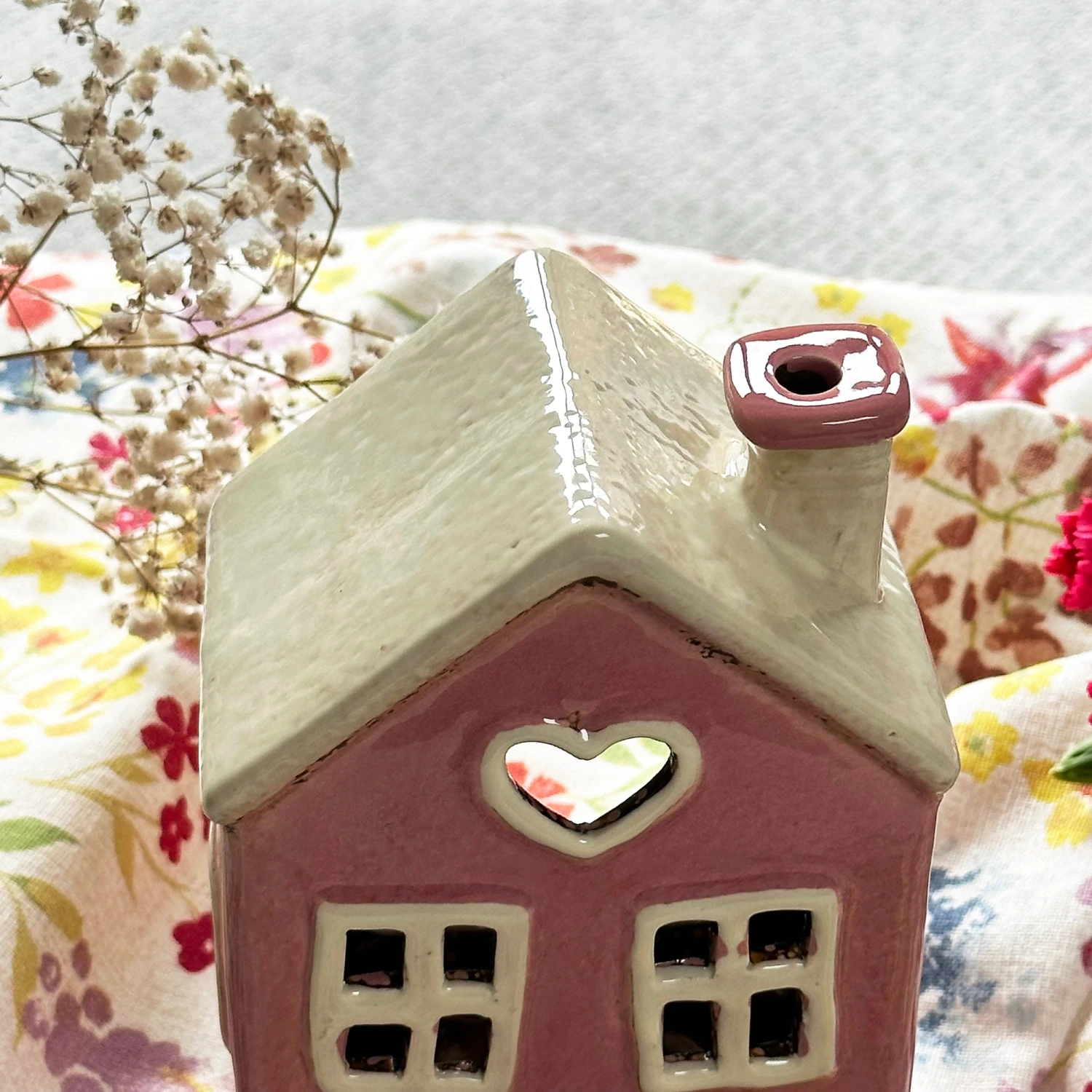 Pink Heart House Candle Holder 3 Pink Heart House Candle Holder - Image 3