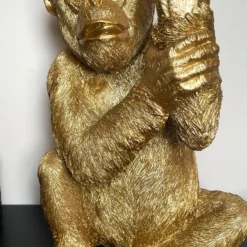 Large Gold Up Yours Monkey Ornament -Home Decoration IMG E7391