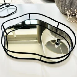 Black Pebble Mirror Tray - Style A -Home Decoration IMG E7391 286efd55 3daa 4c7a a189 25174b1278e0