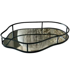 Black Pebble Mirror Tray - Style A -Home Decoration IMG E7393copy