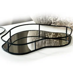 Black Pebble Mirror Tray - Style B -Home Decoration IMG E7397copy