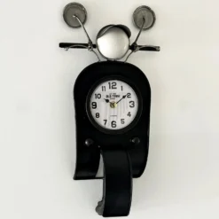Black Scooter Wall Clock