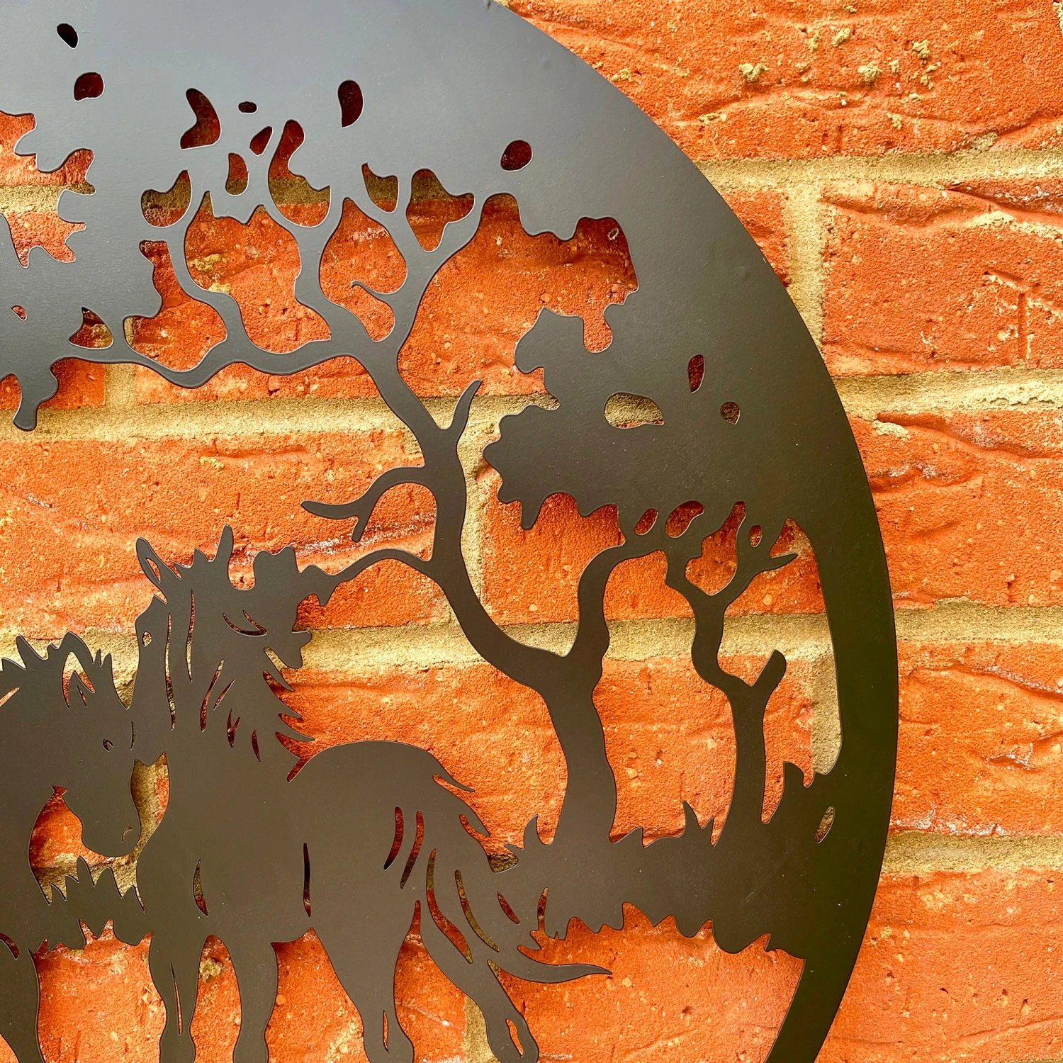 Horse Pair Silhouette Metal Wall Art 50cm 4 Horse Pair Silhouette Metal Wall Art 50cm - Image 4