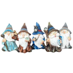 Set Of 5 Mini Wizard Figurines -Home Decoration IMG E7446copy