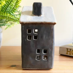 Blue Ceramic Town House Candle Holder -Home Decoration IMG E7711 scaled